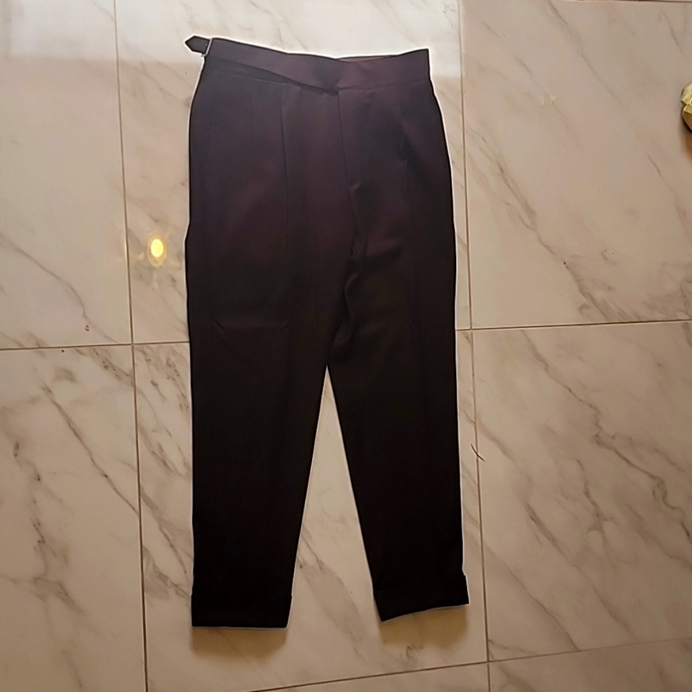 Dark burgundy trousers